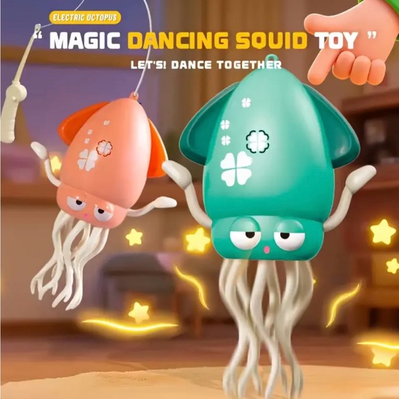Dancing Squid Toy Tummy Time Toys Crawling Toys Wiggling Musical Standing Toy - Picture 3 of 10